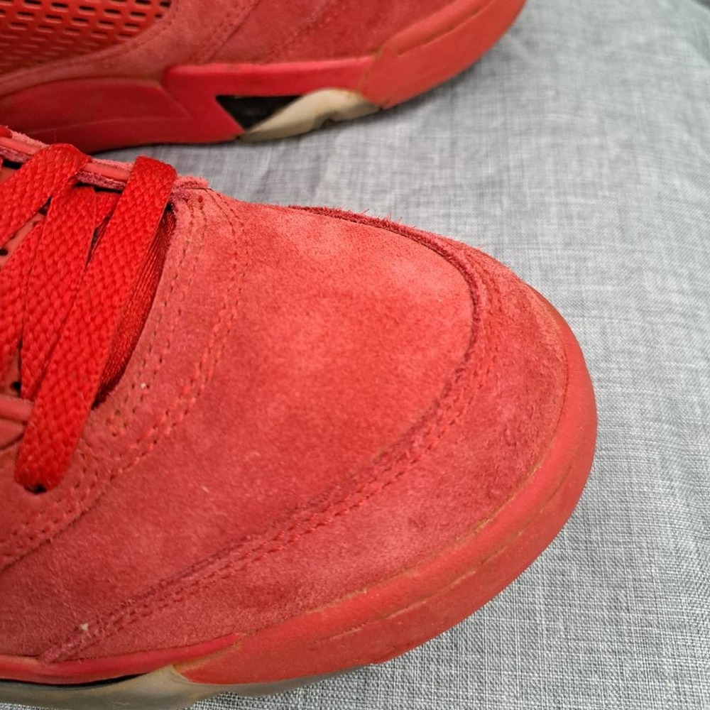 !Nike Air Jordan 5 Retro Red Suede 2017 Men's size 8 - Picture 8 of 16